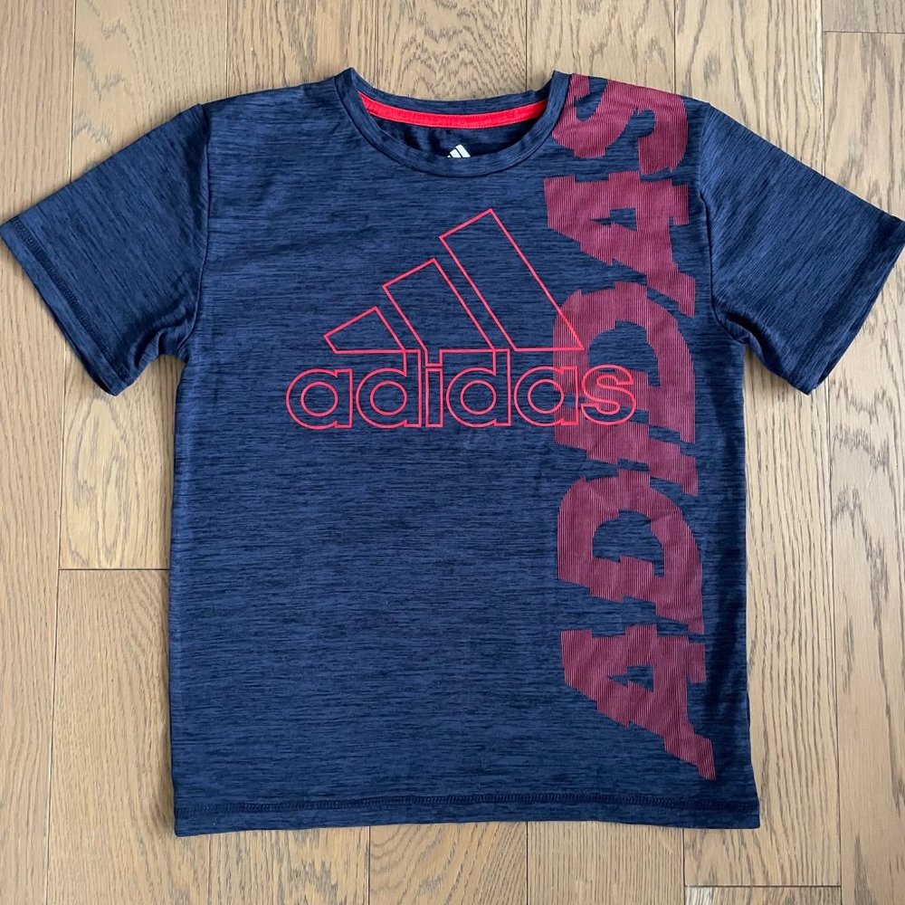 Adidas Boys' Short Sleeve T-shirt, Size S(8)